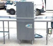 1 x CLASSEQ Hydro 857 Pass Through Dishwasher with Inlet and Outlet Tables, Basins & Rinser Tap