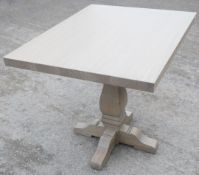 1 x Sturdy Rectangular Restaurant Dining Table - Recently Removed from a Tuscan-Themed Restaurant