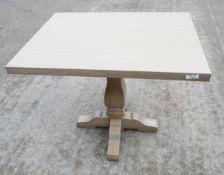 1 x Sturdy Rectangular Restaurant Dining Table - Recently Removed from a Tuscan-Themed Restaurant