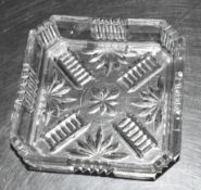 45 x Square Cut Glass Ashtrays