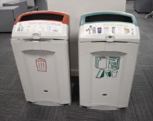 2 x Recyclable Waste Bins - Manufactured by Glasdon - RRP £450