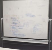 1 x Large Freestanding Whiteboard on Castors