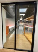 1 x Single Glazed Doorway Partition Featuring Hard Rock Cafe Window Graphics