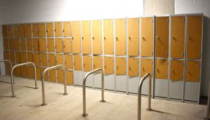 20 x Premium Upright Staff Lockers for Upto 60 x Staff Members - Features Include Grey Steel Cabinet