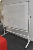 1 x Large Freestanding Whiteboard on Castors