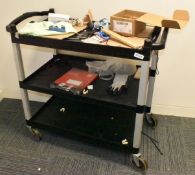 1 x Office Transport Trolley on Castors - Dimensions: H84 x W94 x D84 cms