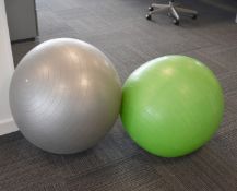 2 x Large Exercise Balls