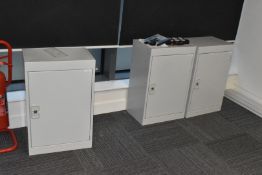 4 x Metal Locking Cabinets - Keys Not Included