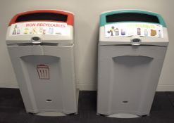 2 x Recycling Waste Bins - Manufactured by Glasdon - RRP £450