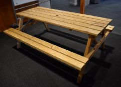 1 x Outdoor Garden Picnic Bench - Previously Used Indoors Only - Manufactured by AEL Solutions
