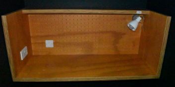1 x Wall Mounted Office Desk with Sockets and Lamp - Dimensions: H57 x W131 x D50  cms