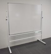 1 x Large Freestanding Whiteboard on Castors