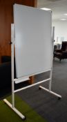 1 x Large Freestanding Whiteboard on Castors