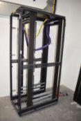 1 x Upright Black Server Rack with Doors and Side Panels