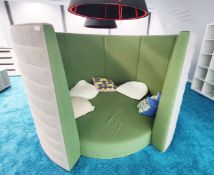 1 x Office Relaxation Booth Featuring Large Floor Cushion with High Acoustic Surround