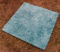 435 x Interface Touch & Tones Shaggy Plush 50 x 50 cm Floor Tiles - Includes Approx 429 x Blue Tiles