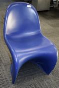 1 x Genuine VITRA VernerPanton Chair - Blue Polypropylene Finish - Genuine Chairs with Vitra Verner