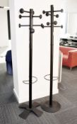 2 x Freestanding Coat Racks in Black