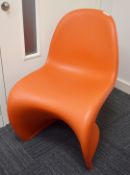 1 x Genuine VITRA VernerPanton Chair - Orange Polypropylene Finish - Genuine Chairs with Vitra Verne