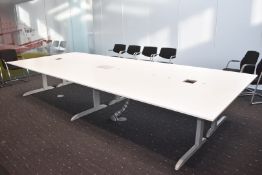 1 x Techo Boardroom Meeting Table Featuring Cantilever Legs and Space For Power Socket Boxes - Chair