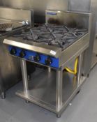 1 x Blue Seal Gas Four Burner Range Cooker - Dimensions: H90 x W60 x D82 cms