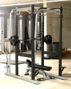 1 x Precor Weight Lifting Power Rack with Lifting Bench and Weights Bars