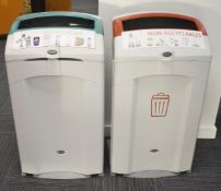 2 x Recyclable Waste Bins - Manufactured by Glasdon - RRP £450