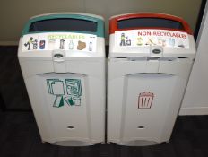 2 x Recycling Waste Bins - Manufactured by Glasdon - RRP £675