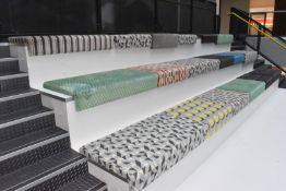 1 x Collection of Remvable Stage Seating - Includes 45 x Pieces - Cushioned L Shaped Seats Only