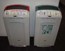 2 x Recycling Waste Bins - Manufactured by Glasdon - RRP £450