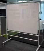 1 x Large Freestanding Whiteboard on Castors