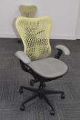 8 x Herman Miller 'Mirra' Office Swivel Chairs - Ergonomical Gas Lift Swivel Chairs with Armrests