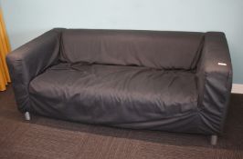 1 x Large Modern Sofa with Removable Black Cover - Length: 175 cms