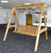 1 x Garden Swing Bench Suitable for Two Persons - Previously Used Indoors in an Office Environment