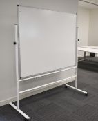 1 x Large Freestanding Whiteboard on Castors