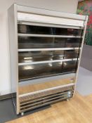 1 x Williams Gem Multideck Grab and Go Cold Food Cabinet Featuring a Chrome Finish and Night Blind -
