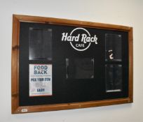 1 x Hard Rock Café Notice Board - Dimensions: 132 x 90 cms