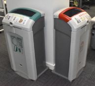 2 x Recyclable Waste Bins - Manufactured by Glasdon - RRP £450