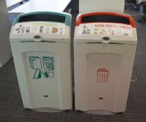 2 x Recyclable Waste Bins - Manufactured by Glasdon - RRP £450