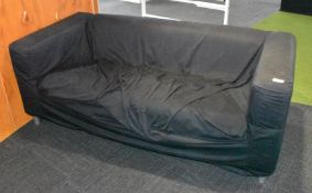1 x Large Modern Sofa with Removable Black Cover - Length: 175 cms