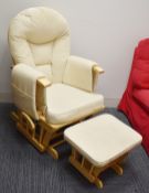 1 x Sereno Mother and Baby Rocking Chair and Footstool