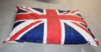 1 x Large Union Jack Bean Bag Cushion with Easy Wipe Cover