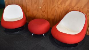 1 x Breakout Lounge Swivel Chairs by Johanson Design - Includes Matching Footstool