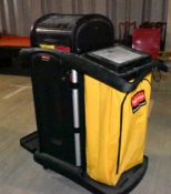 1 x Rubbermaid Secure Microfibre Cleaning Cart with Locking Castors and Vinyl Bag
