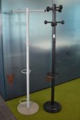 2 x Freestanding Coat Racks in Black and Silver