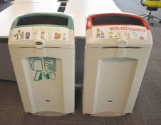2 x Recyclable Waste Bins - Manufactured by Glasdon - RRP £450