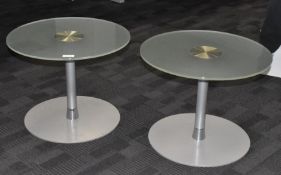 2 x Small Glass Coffee Tables