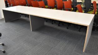 1 x Contemporary Grey Banqueting Table - Dimensions: H75 x W480 x D100 cm