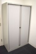 1 x Tall Upright Tambour Office Storage Cabinet - Dimensions: