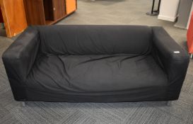 1 x Large Modern Sofa with Removable Black Cover - Length: 175 cms